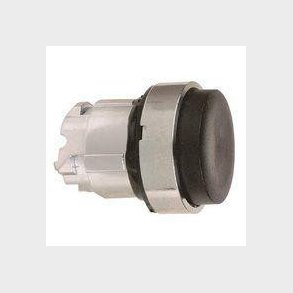 Harmony trykknaphoved i metal med fjeder-retur og oph�jet trykflade i sort farve