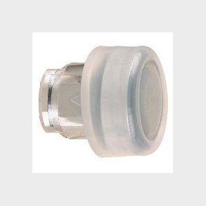 Harmony trykknaphoved i metal med klar silikoneh�tte og fjeder-retur med oph�jet trykflade i sort fa