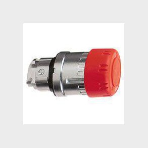 Harmony ndstopshoved i metal med 30 mm paddehoved i rd farve og drej for at frigre