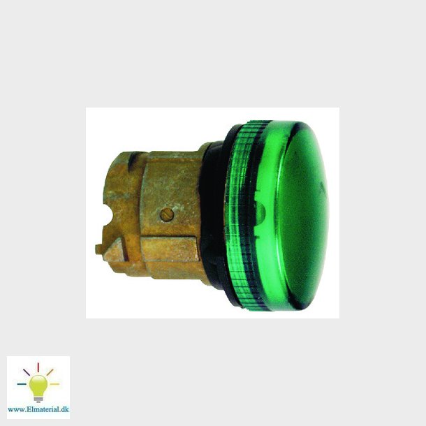 Harmony signallampehoved for BA9s med linse i grn farve