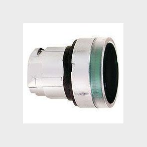 Harmony lampetrykhoved i metal for BA9s med fjeder-retur og plan trykflade i gr�n farve