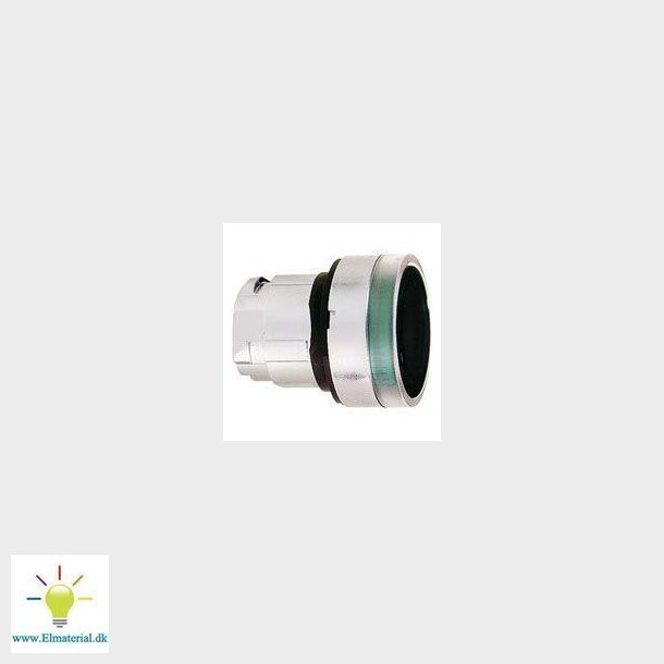 Harmony lampetrykhoved i metal for BA9s med fjeder-retur og plan trykflade i grn farve