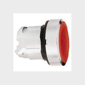 Harmony lampetrykhoved i metal for BA9s med fjeder-retur og plan trykflade i r�d farve