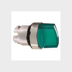 Harmony drejegreb i metal for LED med 3 positioner og fjeder-retur fra H-til-M i gr�n farve