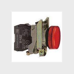 Lampe komplet r�d 24 V AC/DC med LED uden trafo