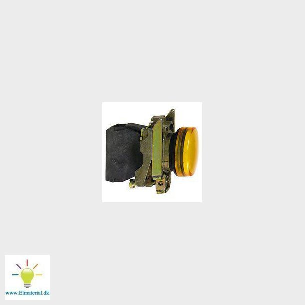 Lampe komplet orange 24 V AC/DC med LED uden trafo