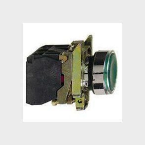 Harmony lampetryk komplet med LED og plan trykflade med fjeder-retur i gr�n farve 230-240VAC forsyni