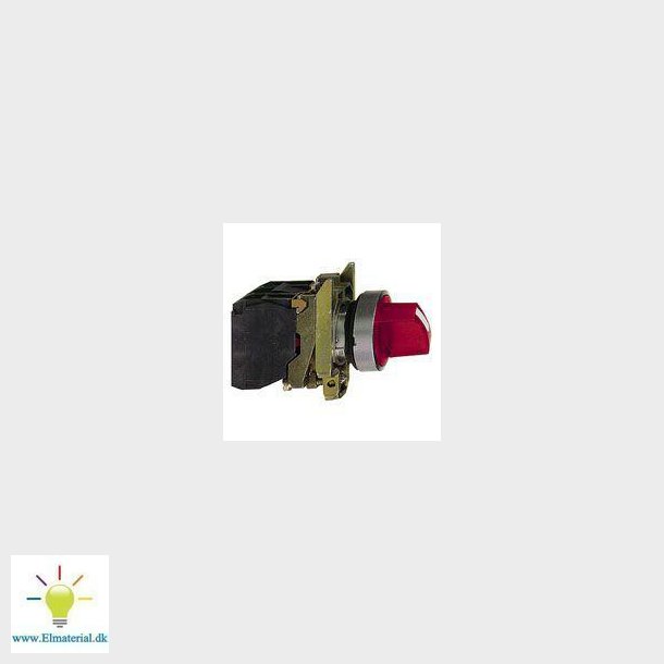 Harmony drejeafbryder komplet med LED og 2 faste positioner i rd 24VAC/DC 1xNO+1xNC, XB4BK124B5