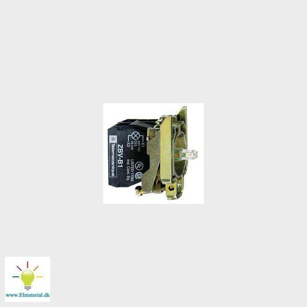 Harmony lampetrykskrop i metal bestende af LED lysmodul i hvid farve og 24V AC/DC forsyning og 1xNO