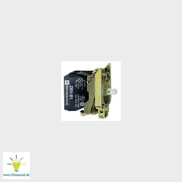 Harmony lampetrykskrop i metal bestende af LED lysmodul i grn farve og 24V AC/DC forsyning og 1xNO