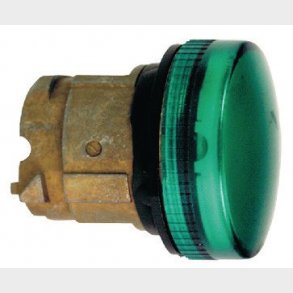 Harmony signallampehoved for LED med linse i gr�n farve