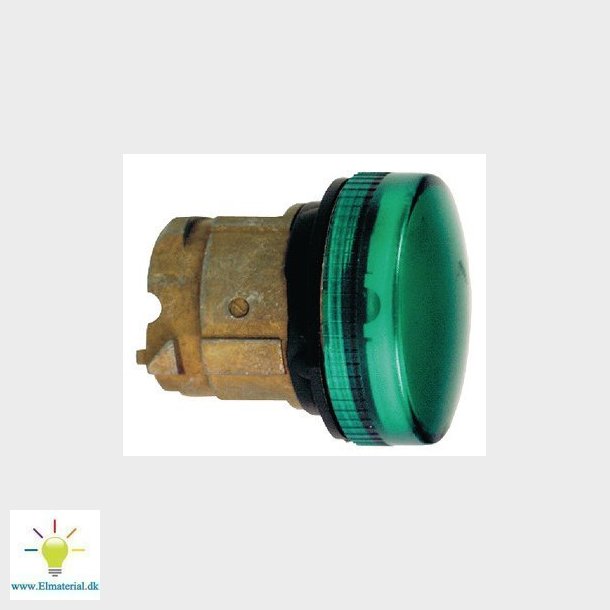 Harmony signallampehoved for LED med linse i grn farve