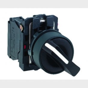 Harmony drejeafbryder komplet med 3 positioner med fjeder-retur fra h�jre og venstre til midt 2xNO, 