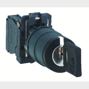 Harmony nyckelbrytare komplett med 2 fasta lägen och nyckel (Ronis 455) ut i V 1xNO, XB5AG21