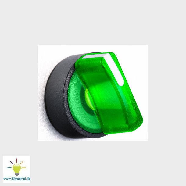 Harmony drejeafbryder komplet med LED og 2 faste positioner i grn 24VAC/DC 1xNO+1xNC, XB5AK123B5