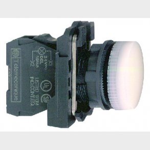 Harmony signallampe komplet med LED i hvid farve og 24VAC/DC forsyning