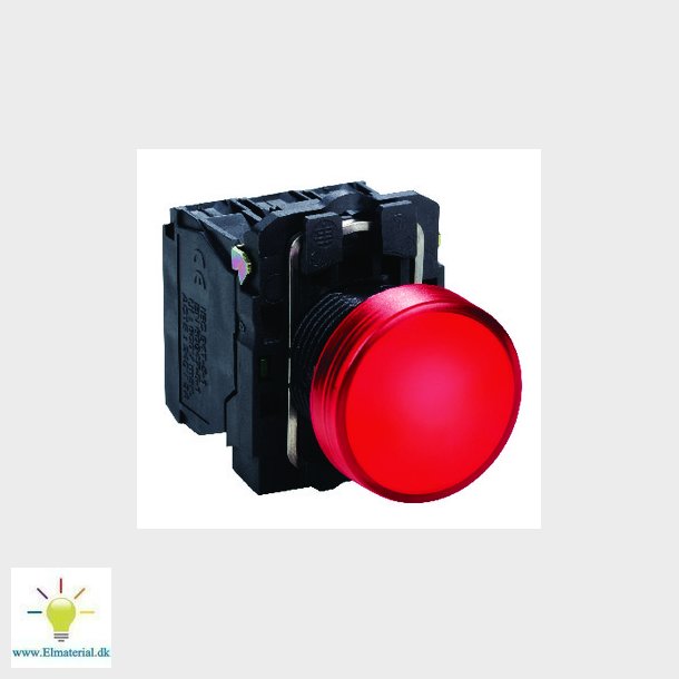 Harmony signallampe komplet med LED i rd farve og 24VAC/DC forsyning