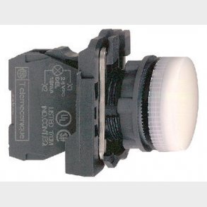 Harmony signallampe komplet med LED i hvid farve og 230-240VAC forsyning