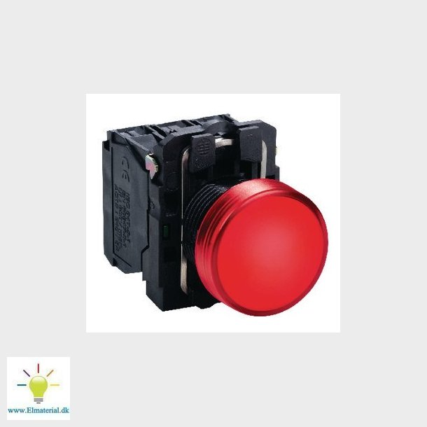 Harmony signallampe komplet med LED i rd farve og 230-240VAC forsyning