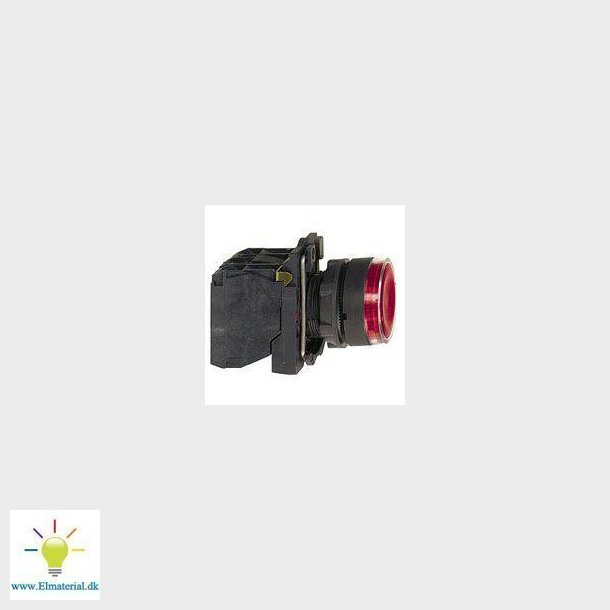 Harmony lampetryk komplet med LED og plan trykflade med fjeder-retur i rd farve 230-240VAC forsynin