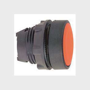 Harmony trykknapshoved i plast med fjeder-retur og plan trykflade i r�d farve