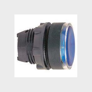 Harmony trykknapshoved i plast for LED med fjeder-retur og is�tning af label under den bl� trykflade