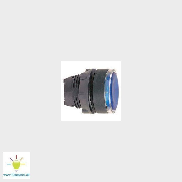 Harmony trykknapshoved i plast for LED med fjeder-retur og istning af label under den bl trykflade