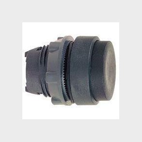 Harmony trykknapshoved i plast med fjeder-retur og oph�jet trykflade i sort farve