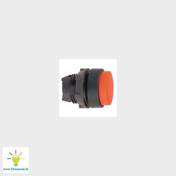 Harmony trykknapshoved i plast med fjeder-retur og ophjet trykflade i rd farve