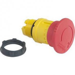 Harmony ndstopshoved i plast med 40 mm paddehoved i rd farve og drej for at frigre