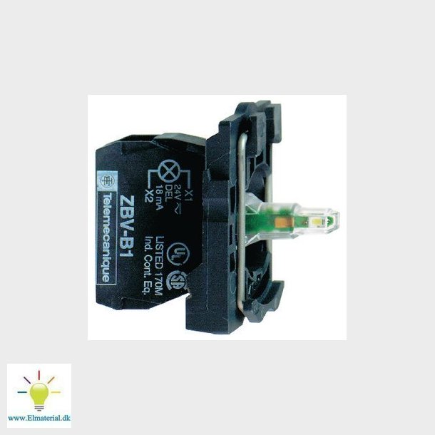 Harmony lampekrop i plast bestende af LED modul i grn farve og 24V AC/DC forsyning
