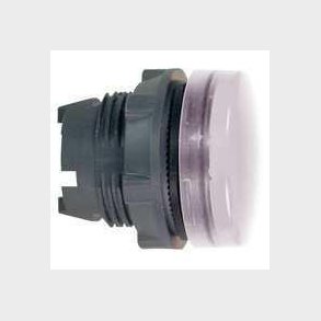 Harmony signallampehoved i plast for LED med linse i hvid farve