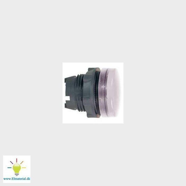 Harmony signallampehoved i plast for LED med linse i hvid farve