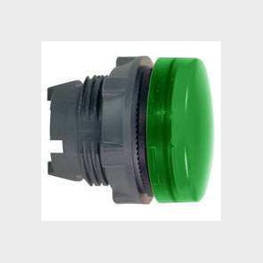 Harmony signallampehoved i plast for LED med linse i gr�n farve