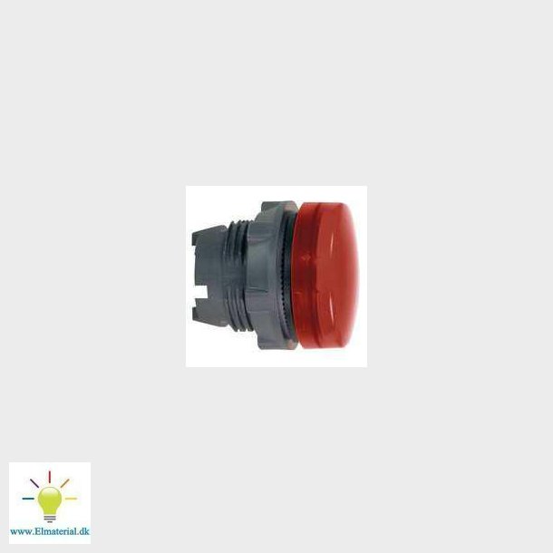 Harmony signallampehoved i plast for LED med linse i rd farve