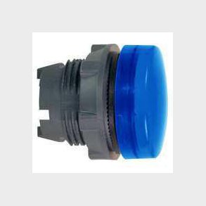 Harmony signallampehoved i plast for LED med linse i bl� farve