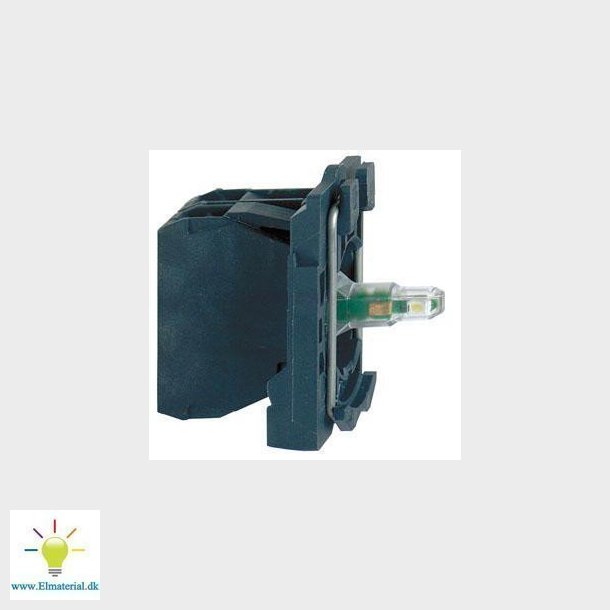 Harmony lampetrykskrop i plast bestende af LED lysmodul i rd farve og 24V AC/DC forsyning og 1xNC