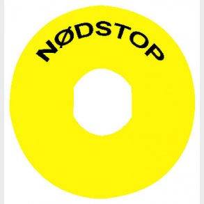 Skilt 60 gul med dansk 