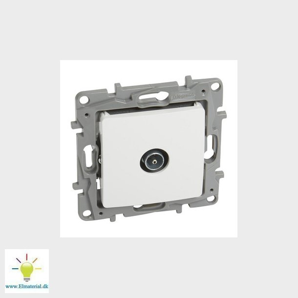 Niloe antenneudtag slutdse han-stik (Hvid)