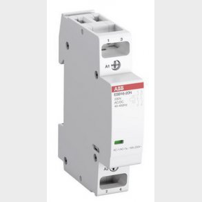 Installationskontaktor 2-polet 2NO, AC-1 16A ved 55 grader, 250V AC, styresp�nding 24V AC/DC