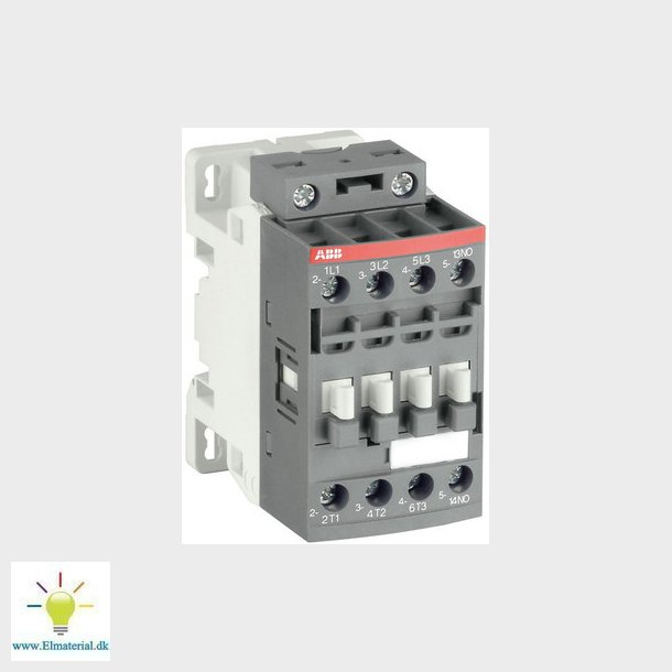 Kontaktor 3-polet 4kW, 400V AC, styrespnding 24-60V AC/20-60V DC, hjlpekontakt 1NO, skruetilslutni