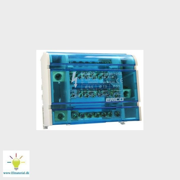 Distributions blok 100A 4P 1I35 1U16 5U6