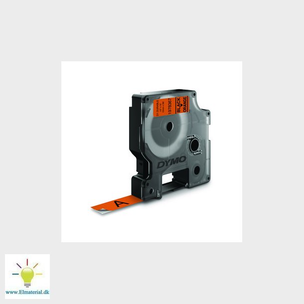 DYMO D1 Durable 12 mm x 3 M. Sort/Orange