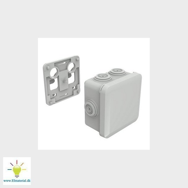 Plexo forgreningsdse 80x80mm incl. beslag til kabelbakke