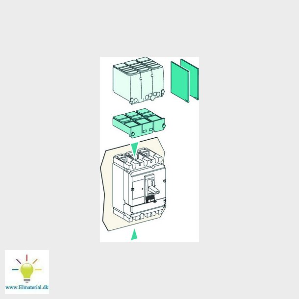 Klemmeafdkning  kort 3 polet til NSX100-250