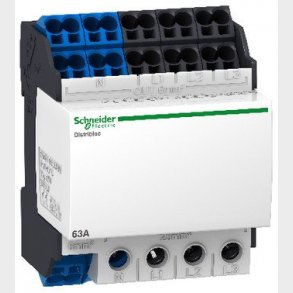Distributionsblok 63A 4P bund tilgang