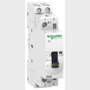 Kontaktor iCT 25A 2NO 230VAC on/off modulkontaktor, bredde 18mm