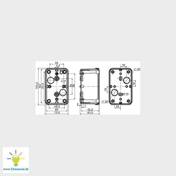Kasse abs 116X74X62 grt lg