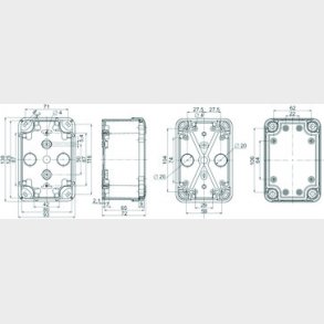 Box abs 138X93X72 gr lg