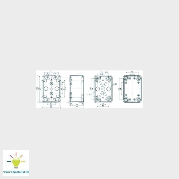 Kasse abs 138X93X72 grt lg